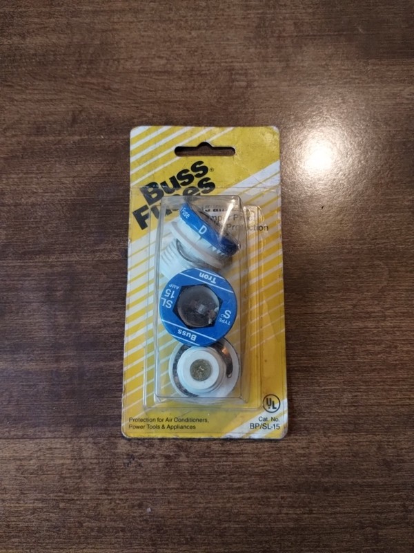 New 3 Pack Buss Fuses - 15 Amp Tamper Proof - Cooper - Bussmann