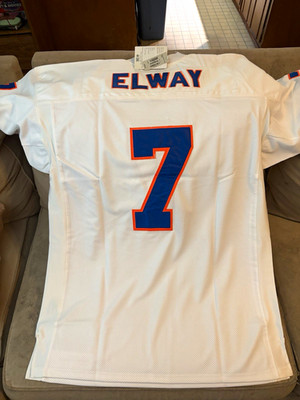 Mitchell & Ness Throwbacks John Elway #7 Denver Broncos White Jersey Mens 52
