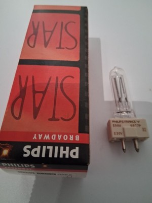 PHILIPS 6877P M/40 Broadway Halogenlampe GY9,5 230V/500W Longlife RESTPOSTEN