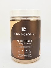 Konscious Keto Shake Protein Powder Creamy Chocolate 19.5 oz BB12/26 19.17 per gallon
