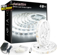 White Led Strip Lights 40ft Dimmable Led Light Strip 6500k Bright Daylight White White Led Strip Lights 40ft Dimmable Led Light Strip 6500k Bright Daylight White