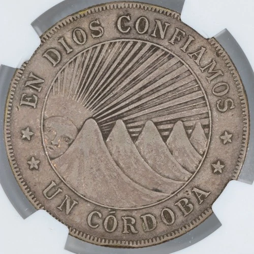 1912 Nicaragua Silver Cordoba NGC XF Details