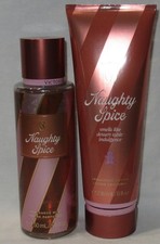 Victoria's Secret Fragrance Mist  Lotion Set Lot of 2 NAUGHTY SPICE