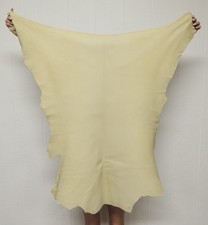 LG Cream Buckskin Leather Hide-Full Grain- 3-3.5 oz - 8.25 Sq Ft Crafts Clothes