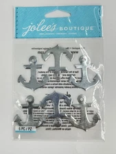Ek Success Jolee's Boutique Metal Anchors Repeats Scrapbooking Embellish