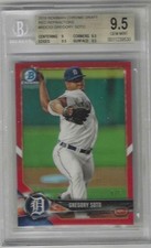 2018 Gregory Soto Bowman Chrome Draft Red Refractor SP 5/5 BGS 9.5 GEM MINT