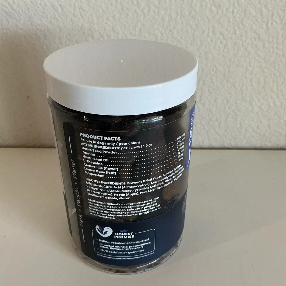 Solo masticables suaves con soporte calmante de cáñamo natural para mascotas - 120 unidades - caduca: 26/04 Foto 4 de 4