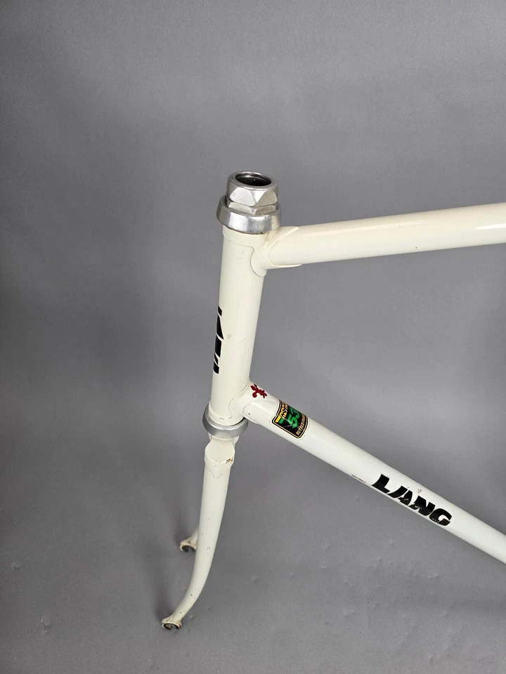 Rahmen Set Alois Lang Swiss Pista Track Bahnrad Reynolds 531 62 cm vintage steel - Bild 4 von 4