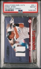 2004 Studio Diamond Cuts Game Used jersey /250 #DC-1 Derek Jeter PSA 8