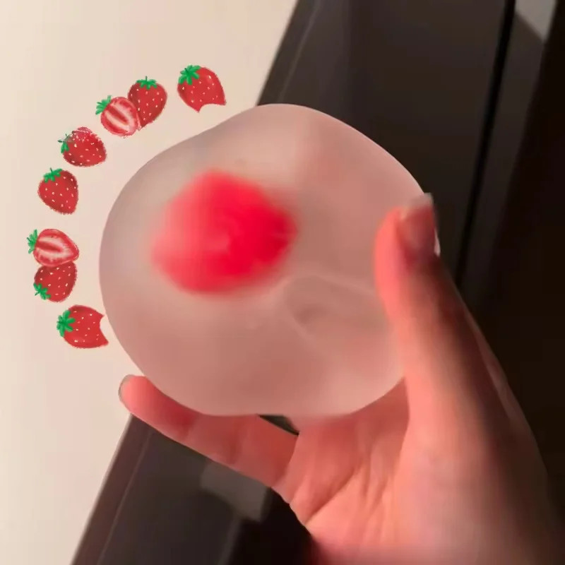 Erdbeer Mochi Squeeze Spielzeug Squishy Antistress Knautschball