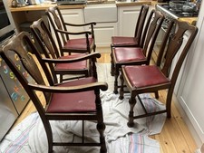 set of 6 dining chairs Wood Antique 