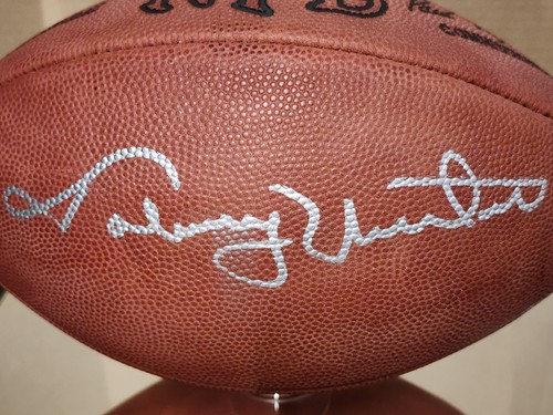 Johnny Unitas Signed Autographed NFL Football PSA DNA LOA In Display Case - Picture 2 of 6