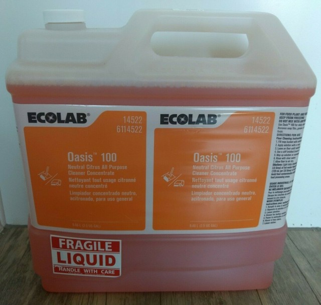 Ecolab 14522 Oasis 100 Neutral Citrus All Purpose Cleaner Concentrate 2