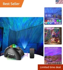 Stunning Galaxy Projector with Bluetooth Speaker & White Noise for Relaxation