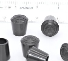 Rubber Chair Leg Tips 1/2  ID Slip On Feet for Tubular Furniture Legs Floor