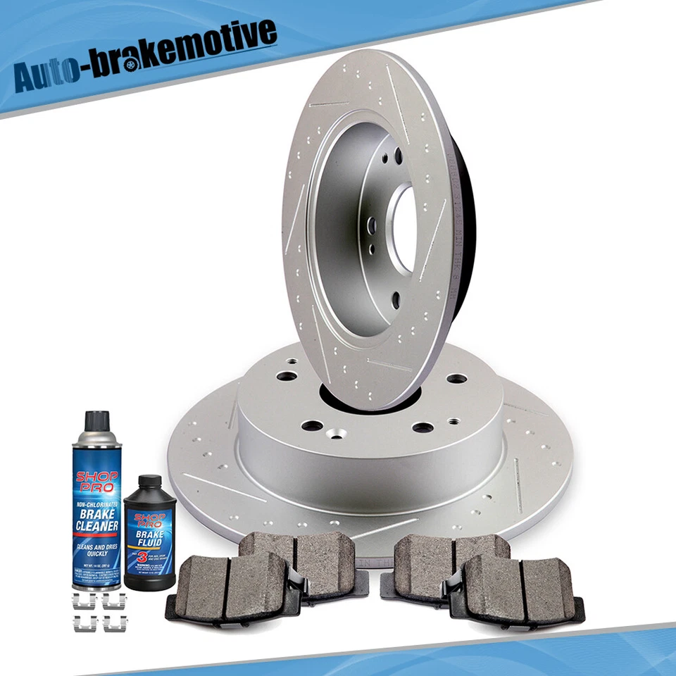 PARA ACURA INTEGRA RSX HONDA ACUERDO CIVIC ROTORES DE FRENO TRASERO Y PASTILLAS CERÁMICAS Foto 2 de 4