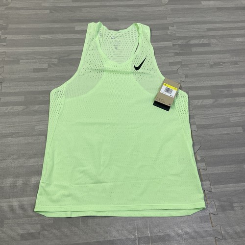 Nike Dri-FIT ADV AeroSwift Running Racing Singlet Tank Mens S FN4231 Green $90