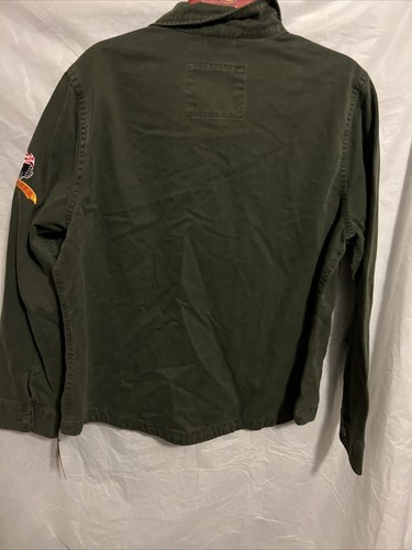 Levi’s Pocket Shirt Jacket With Eagle USA Patches Women’s size XL $180 - Picture 9 of 9