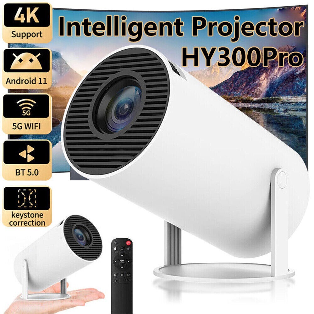 4K UHD Mini Projector 20000 Lumen LED 1080P WiFi Bluetooth Portable Home Theater-image