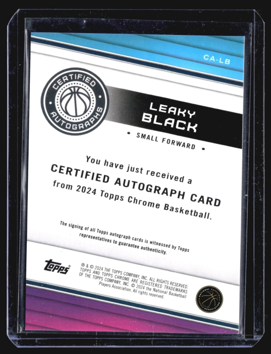 2023-24 Topps Chrome - Certified Autographs #CA-LB Leaky 2023-24 Topps Chrome - Certified Autographs #CA-LB Leaky