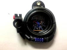 Cable lock with bracket 4 digit cipher code