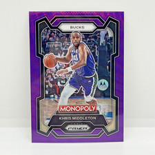 2023-24 Panini Prizm Monopoly #50 Khris Middleton Purple Wave Prizm Bucks