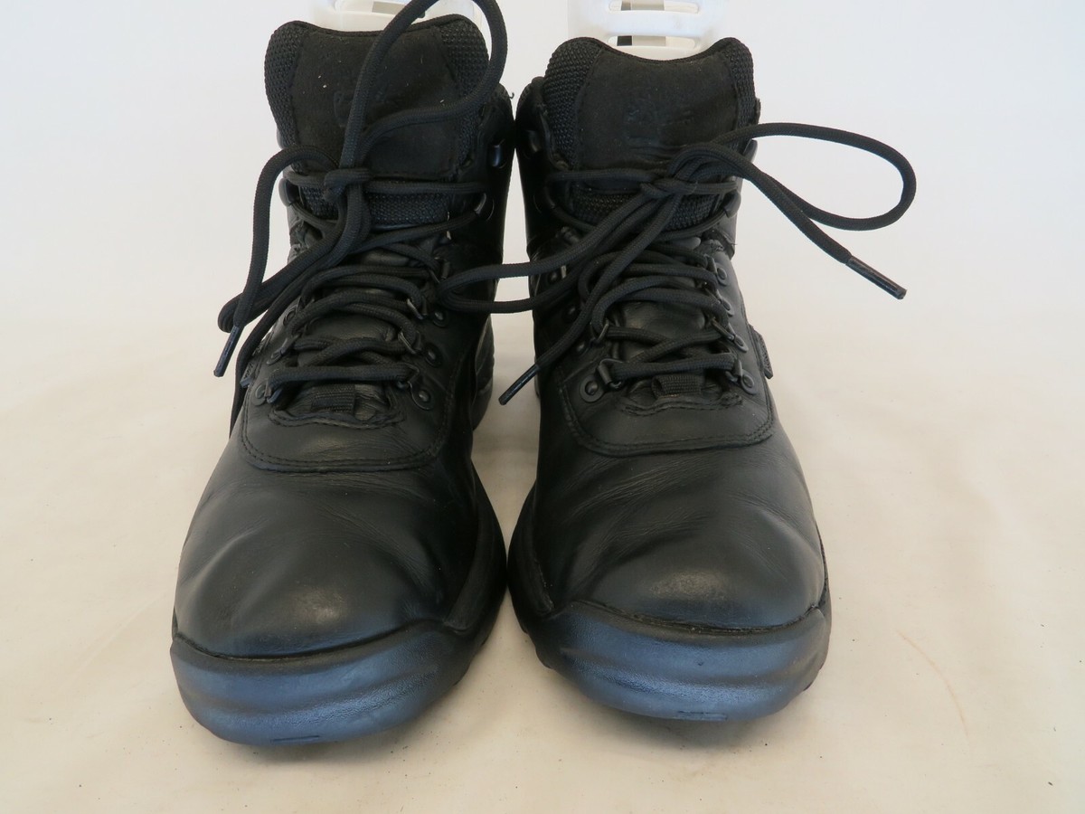 Timberland Black Leather Laces Ankle Work Boots Mens Size 9  display picture 1
