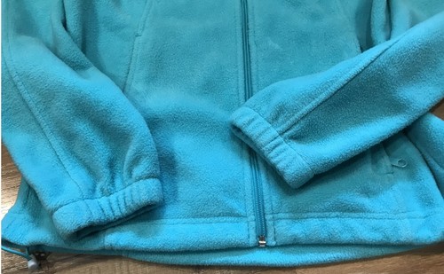 Women's Columbia Medium Turquoise Blue Fleece Full Zip Jacket Pockets - Picture 3 of 12