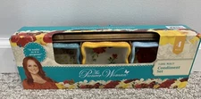 New in Box The Pioneer Woman FlORAL MEDLY Condiment Set w/Wooden Tray