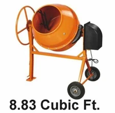 "BM" 8.83 Cubic Foot 1.3/8Hp Electric Cement Concrete Stucco Mortar Mixer H DUTY