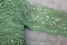Lot 4 yards lime green Stretch scalloped sewing Lace lingerie 2" wide