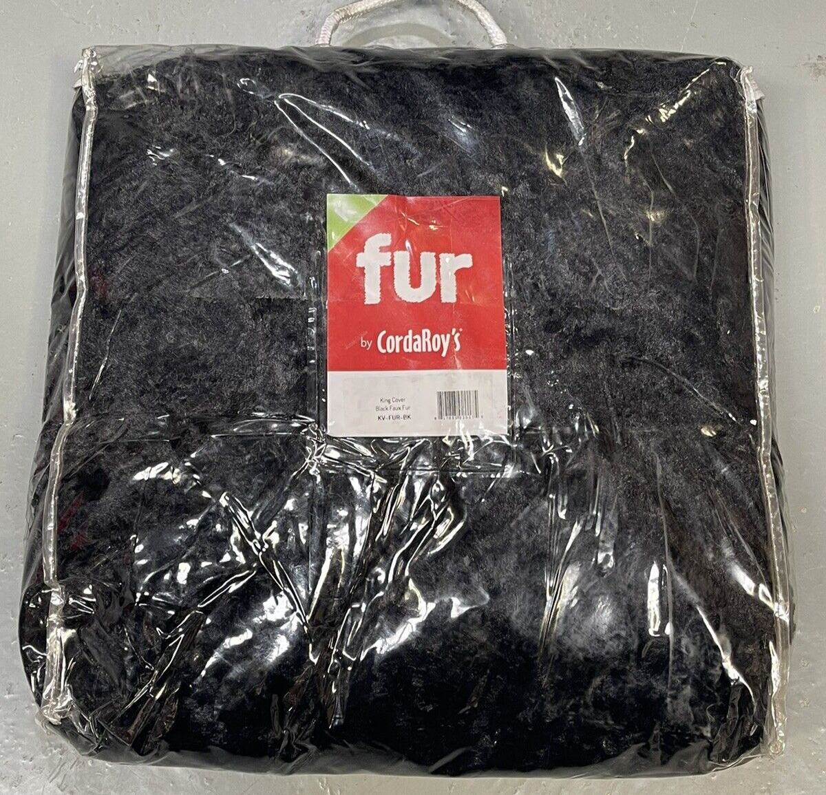 New CordaRoy's King Faux Fur Bean Bag COVER ONLY Black KV-FUR-BK
