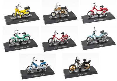 Sammlung 8 Italian Mopeds PIAGGIO MALAGUTI 1:18 Motorräder Motorcycle LMB3