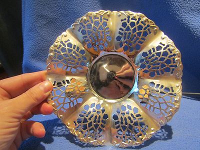 Vintage MAYELL EP auf Stahl kleines Netz Jugendstil Bon-Bon / Schmuckschale
