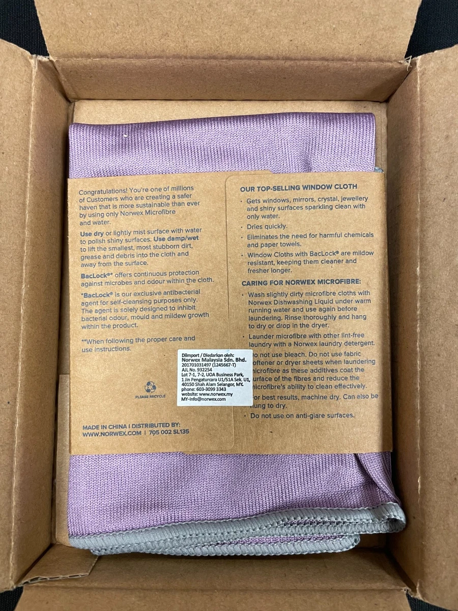 NORWEX WINDOW CLOTH Purple FREE SHIPPING