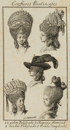 D. CHODOWIECKI (*1726), Coeffures Berlinoises, Berliner Haarmoden, 1780, Rad. - Picture 3 of 4
