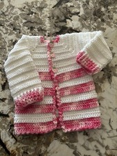 Handmade Crochet Sweater/cardigan baby girl 18/24 month