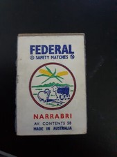 Australian Federal Matchbox Label Coats of Arms towns & cities narrabri