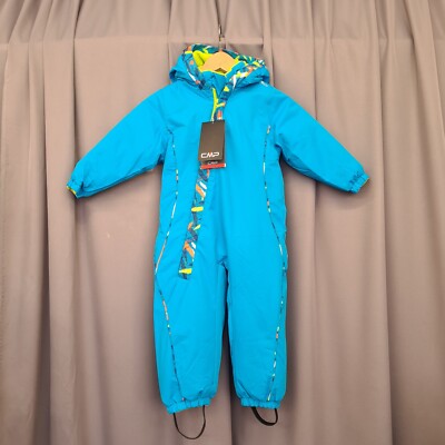 CMP Ski Schneeanzug Kinder Overall. Blau Winddicht Wasserdicht. Alter 2 Jahre 92cm