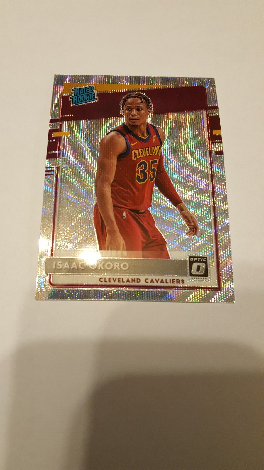 ISAAC OKORO ROOKIE 20-21 OPTIC FANATICS SILVER WAVE PRZM RATED ROOKIE #155 CAVS