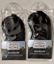 2 pc Complete Home Eyeshade Sleep Mask Blackout Enhances Rest&Sleep Fleece Back