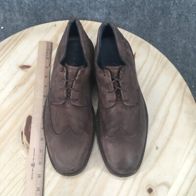 ECCO Oxford Shoe Mens Size EU 46 Brown Leather Wingtip Lace Up Comfort Casual Ecco | Shoes | Ecco Shock Point Cognac Brown Wingtip Dress  main image 2