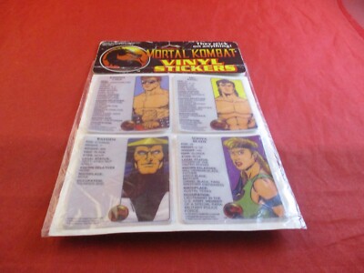 Mortal Kombat Vinyl Sticker 1994 SNES Sega Era Johnny Cage Liu Kang Sonya Raiden