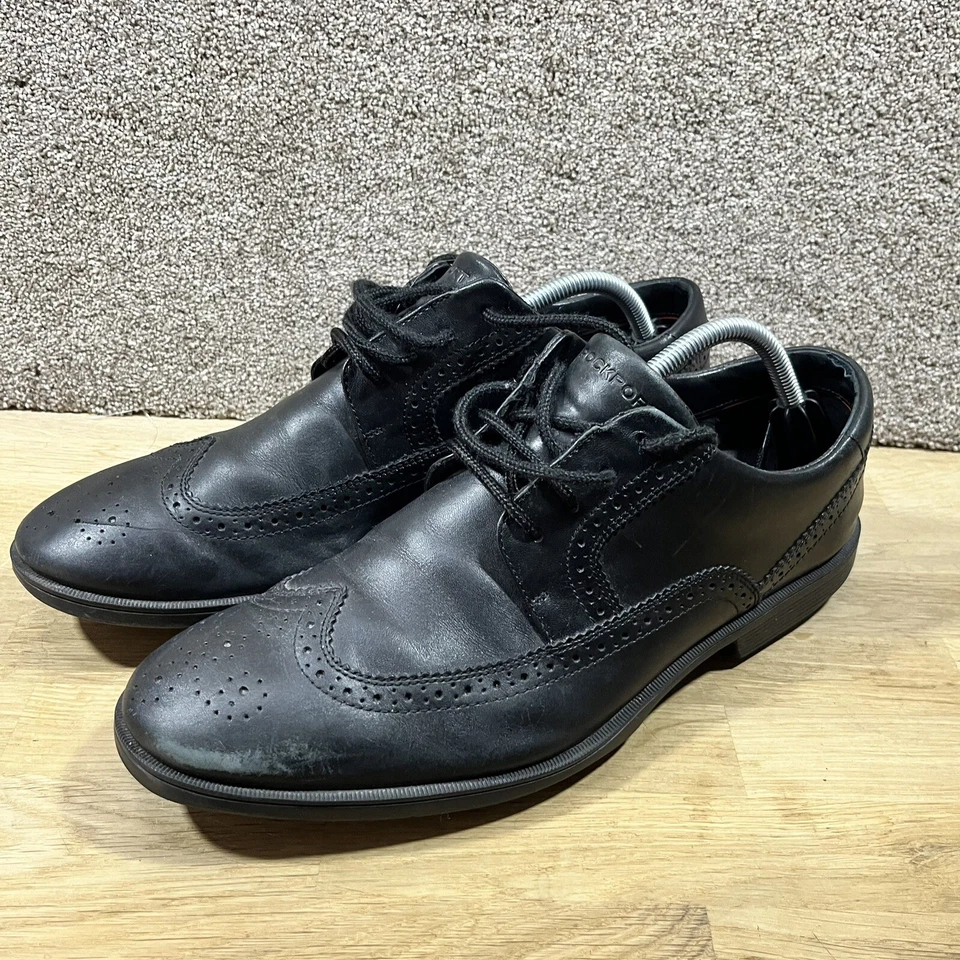 Zapato Oxford Rockport adiPrene by Adidas cuero negro confort para mujer talla 9W Foto 2 de 4