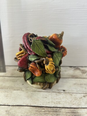 Lord Byron's Harmony Garden Hot Pepper Crafted Ornament With Lid Ladybird 1999