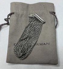 David Yurman Sterling Silver 925 Box Chain Eight (8) Row Bracelet 7” ibs2