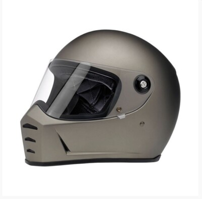 Biltwell 'Lane Splitter' Vollgesicht Motorradhelm in mattem Titan (klein)