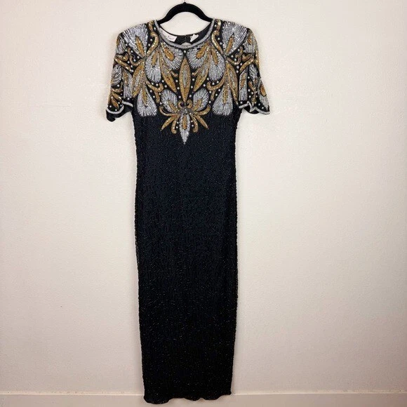 urban outfitters beaded dress Laurence Kazar New York Silk Cocktail main image 1