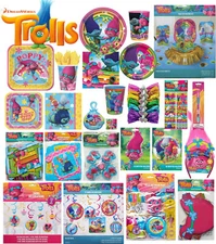TROLLS Party Birthday Plates Cups Napkins Balloons Decoration Banner Favors