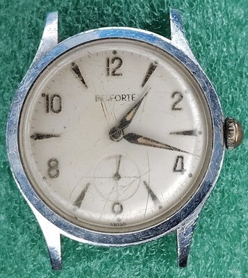 C1853 mens Belforte Sub Dial Manual Wind Up Old Movement Vintage Watch Parts lot